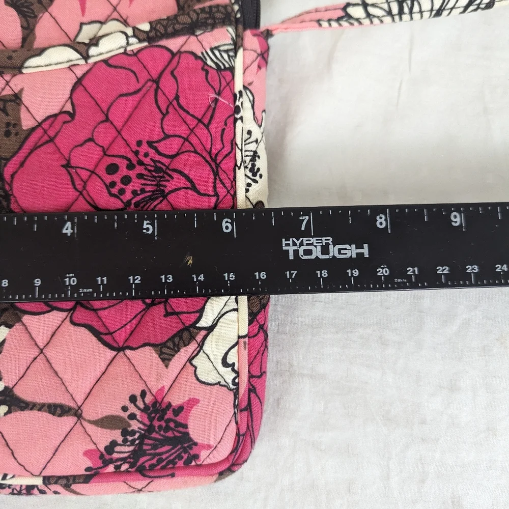 Vera Bradley Pink, Black & White Floral Crossbody Bag - Super Cute!